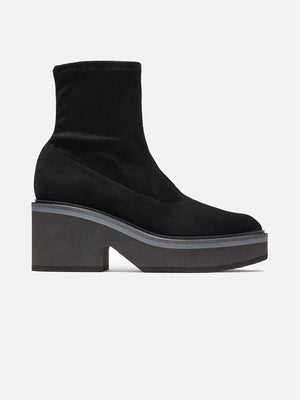 ANKLE BOOTS - ALBANE, suede stretch black - 3606064088274 - Clergerie Paris - Europe