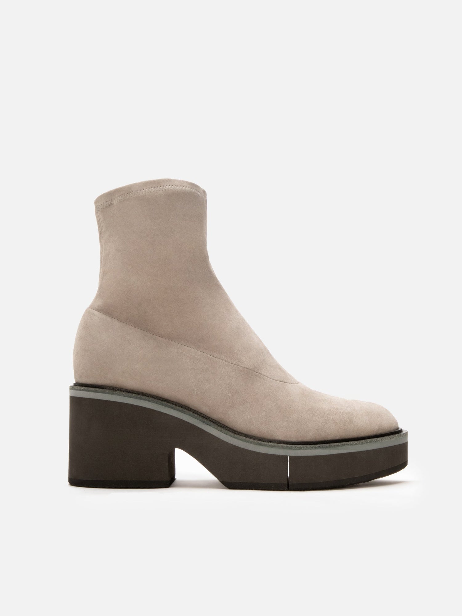 ANKLE BOOTS - ALBANE, suede stretch stone - 3606064040494 - Clergerie Paris - Europe