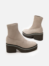 ANKLE BOOTS - ALBANE, suede stretch stone - 3606064040494 - Clergerie Paris - Europe