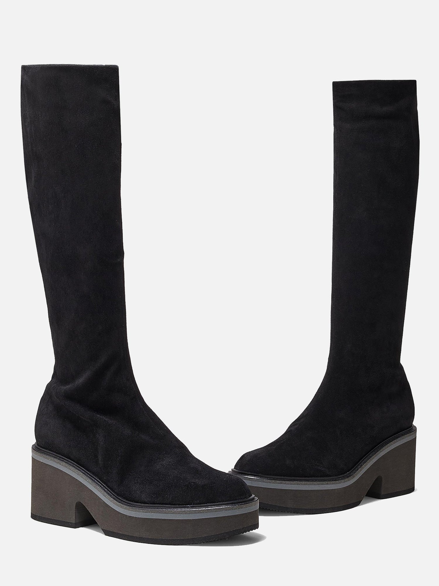 HIGH BOOTS - ANKI, suede stretch black - 3606064087932 - Clergerie Paris - Europe