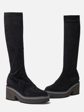 HIGH BOOTS - ANKI, suede stretch black - 3606064087932 - Clergerie Paris - Europe