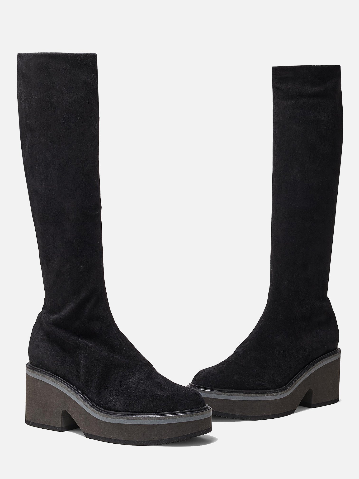 HIGH BOOTS - ANKI, suede stretch black - 3606064087932 - Clergerie Paris - Europe