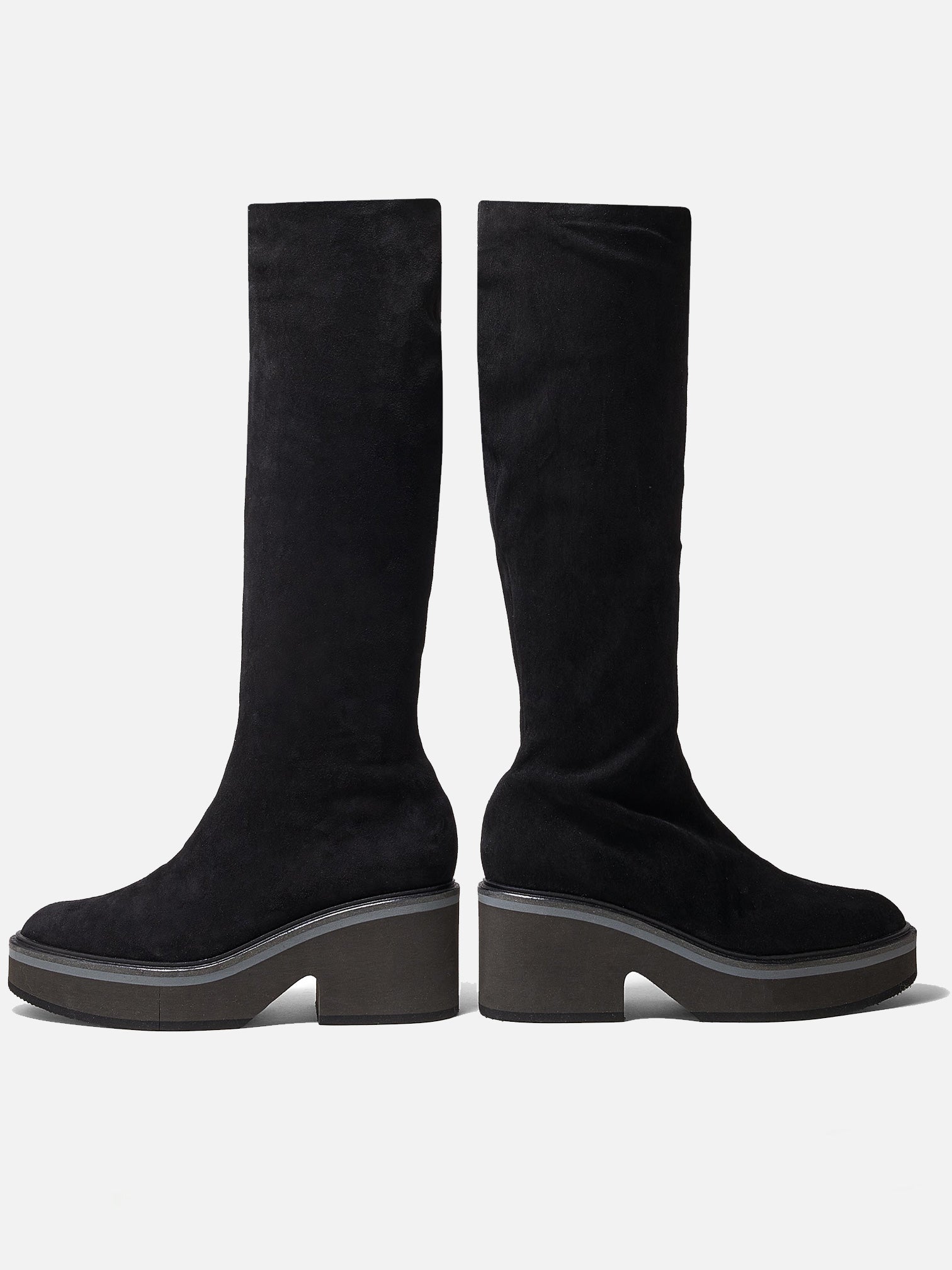 HIGH BOOTS - ANKI, suede stretch black - 3606064087932 - Clergerie Paris - Europe