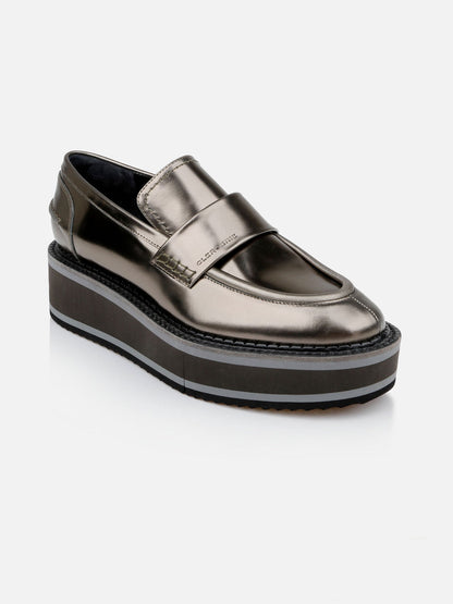 LOAFERS - BAHATI, gloss metal gobi - 3606064044492 - Clergerie Paris - Europe