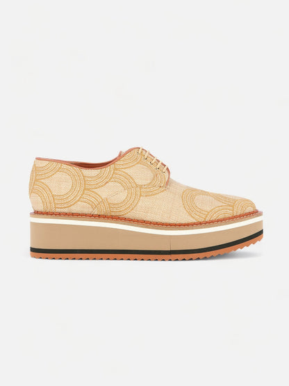 DERBIES - BAXTER derbies, papyrus effect fabric - 3606063957199 - Clergerie Paris - Europe