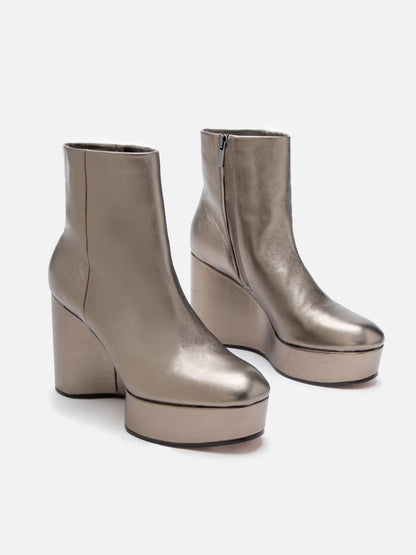 ANKLE BOOTS - BELEN, metallic gobi - 3606064042191 - Clergerie Paris - Europe