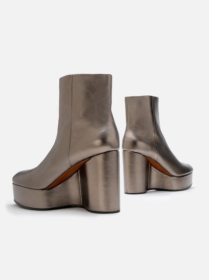 ANKLE BOOTS - BELEN, metallic gobi - 3606064042191 - Clergerie Paris - Europe