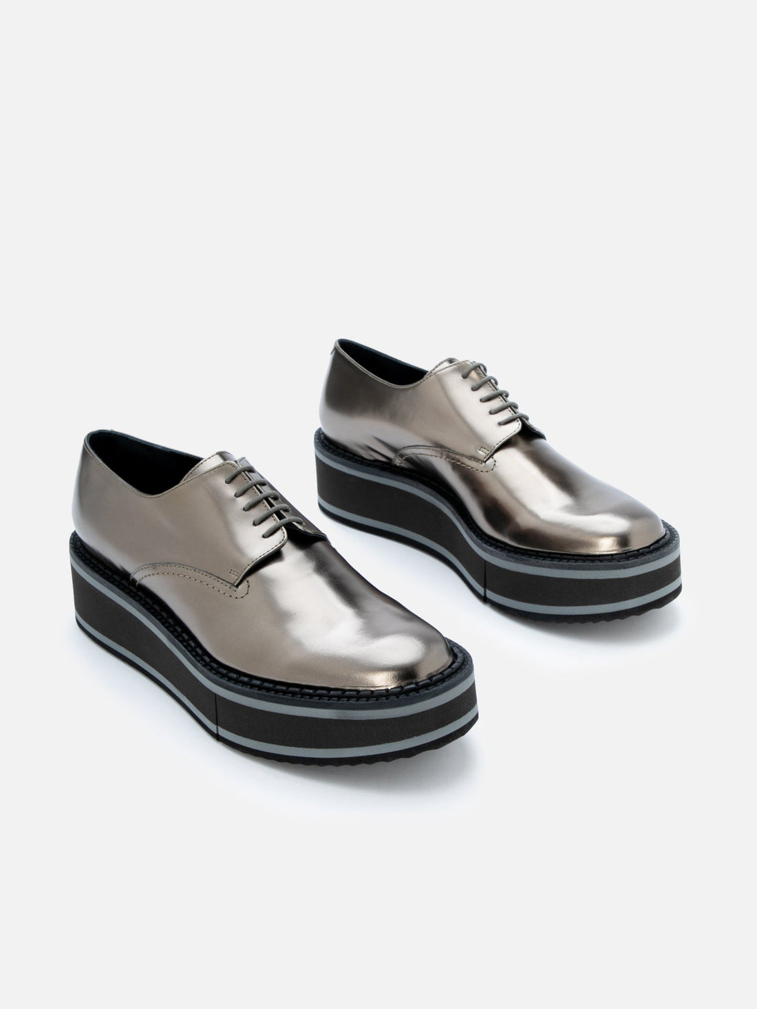 DERBIES - BROOK, gloss metal gobi - 3606064043648 - Clergerie Paris - Europe