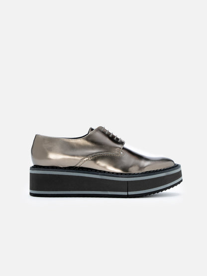 DERBIES - BROOK, gloss metal gobi - 3606064043648 - Clergerie Paris - Europe