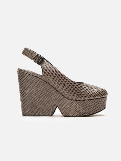 WEDGES - DYLAN, snake - effect stone - 3606064049565 - Clergerie Paris - Europe