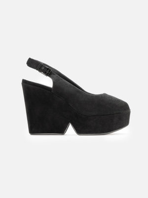 WEDGES - DYLAN, suede black - 3606064090109 - Clergerie Paris - Europe