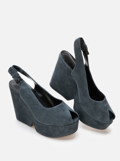 WEDGES - DYLAN, suede mineral - 3606064050318 - Clergerie Paris - Europe