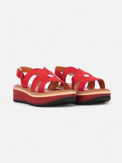 SANDALS - FRESIA sandals, suede red - 3606063964678 - Clergerie Paris - Europe