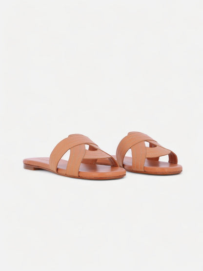 SANDALS - IVORY sandals, calfskin brown - 3606063995900 - Clergerie Paris - Europe