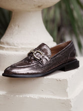 LOAFERS - JAEL moccasins, snake effect brown - 3606064001112 - Clergerie Paris - Europe