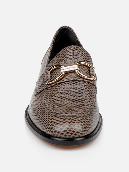 LOAFERS - JAEL, snake - effect stone - 3606064051667 - Clergerie Paris - Europe