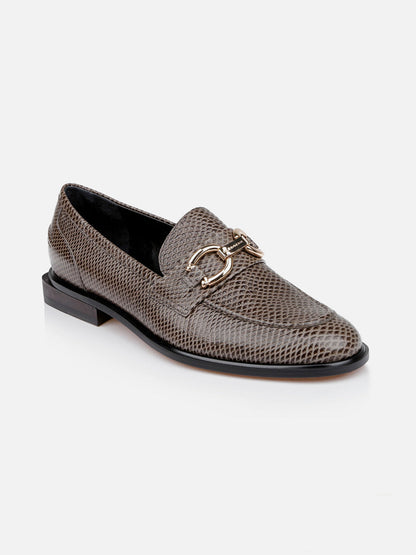 LOAFERS - JAEL, snake - effect stone - 3606064051667 - Clergerie Paris - Europe