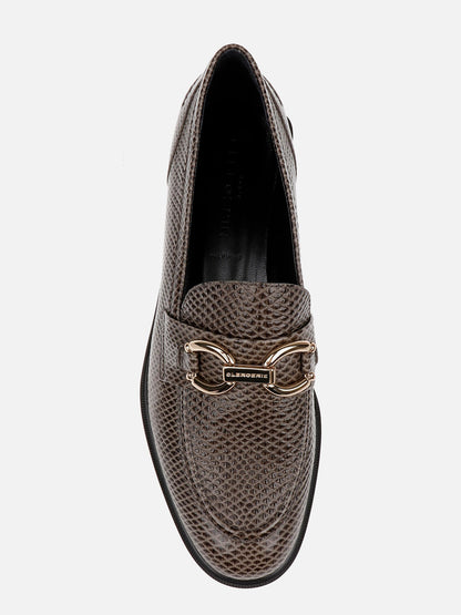 LOAFERS - JAEL, snake - effect stone - 3606064051667 - Clergerie Paris - Europe