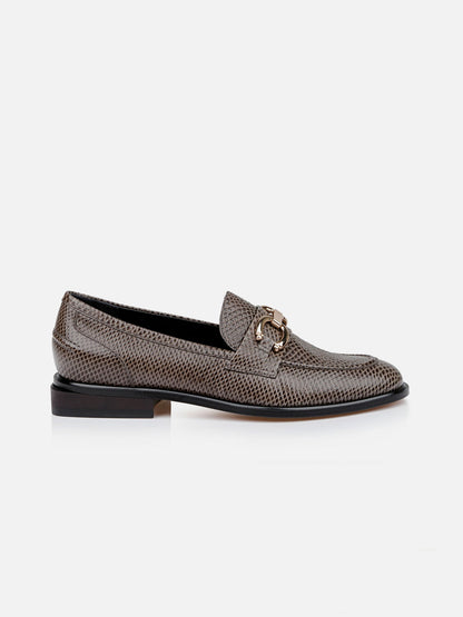 LOAFERS - JAEL, snake - effect stone - 3606064051667 - Clergerie Paris - Europe