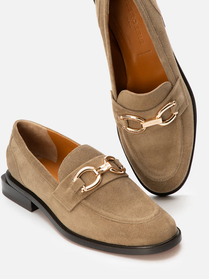 LOAFERS - JAEL, suede gobi - 3606064051513 - Clergerie Paris - Europe