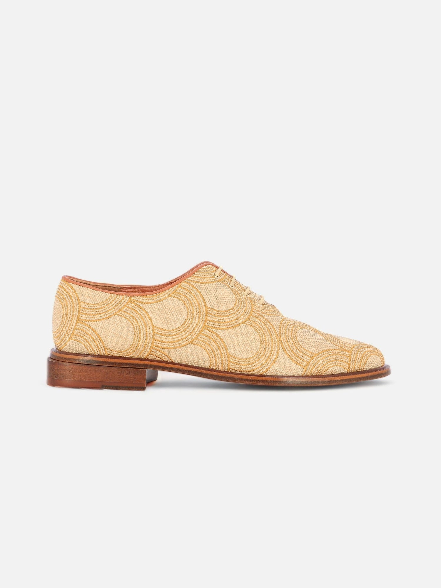 DERBIES - JAXON oxford, papyrus effect fabric - 3606063998116 - Clergerie Paris - Europe