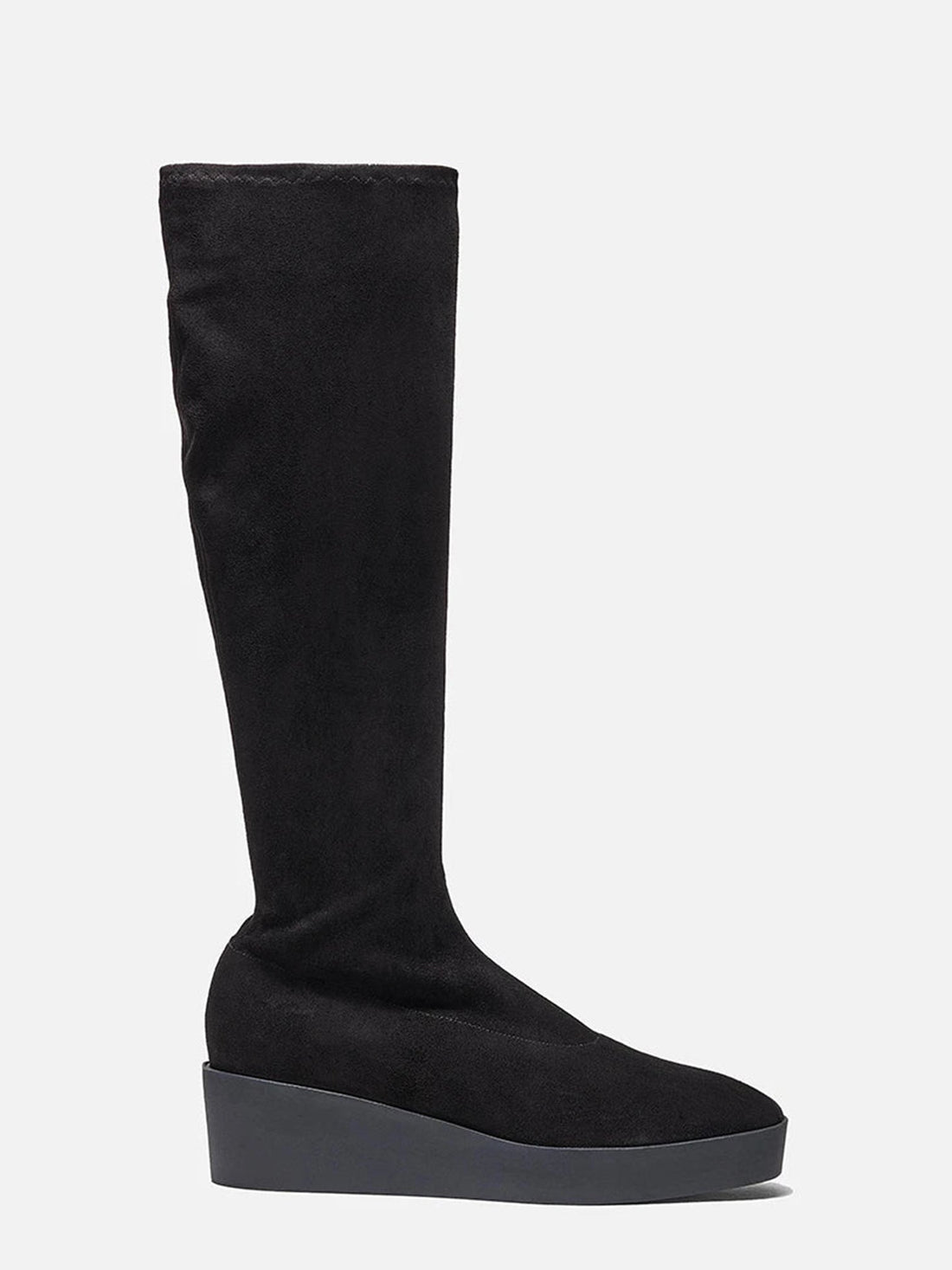 HIGH BOOTS - LOANE, suede stretch black - 3606064091380 - Clergerie Paris - Europe