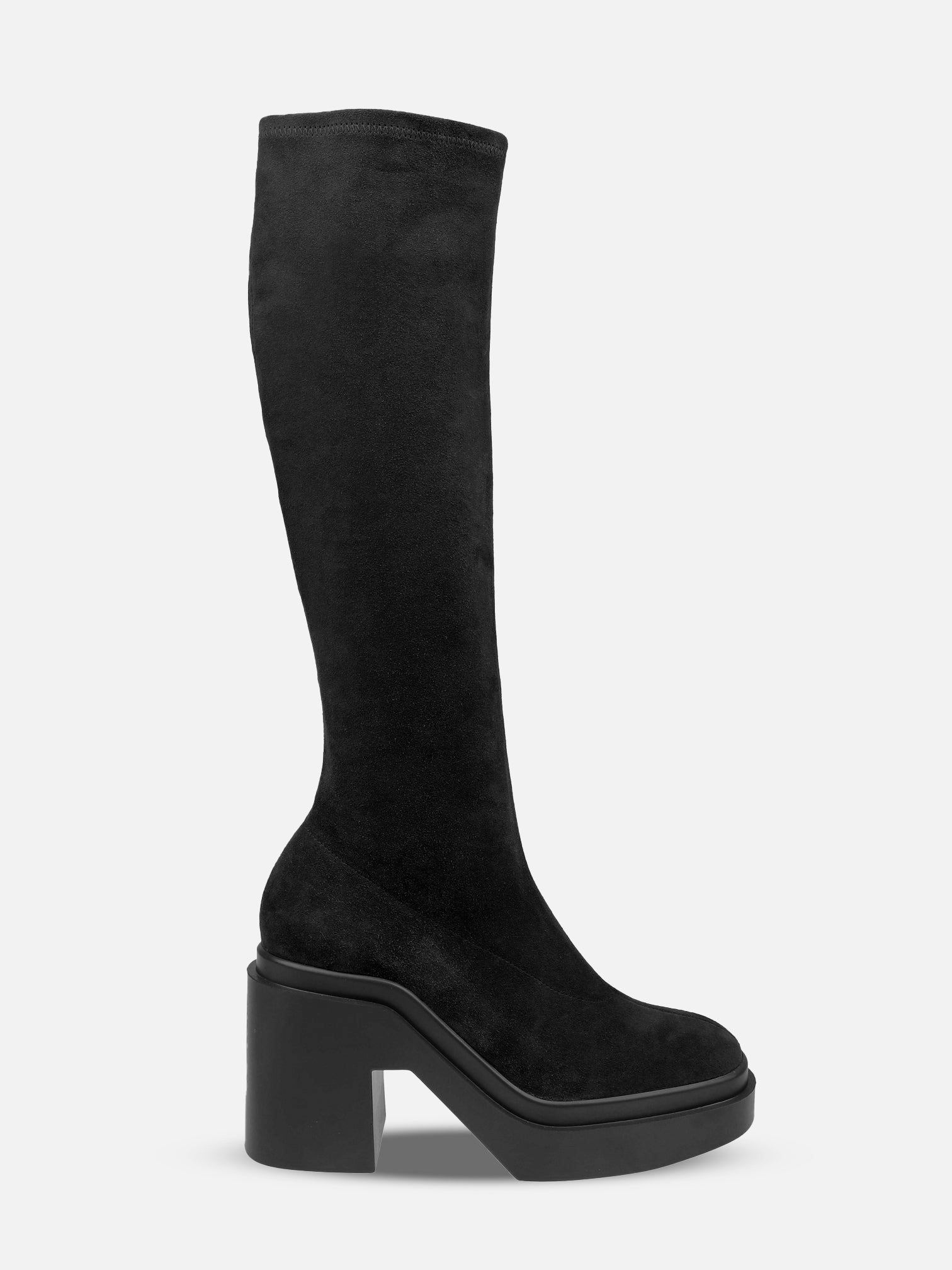 HIGH BOOTS - NALINI, suede stretch black - 3606064093636 - Clergerie Paris - Europe