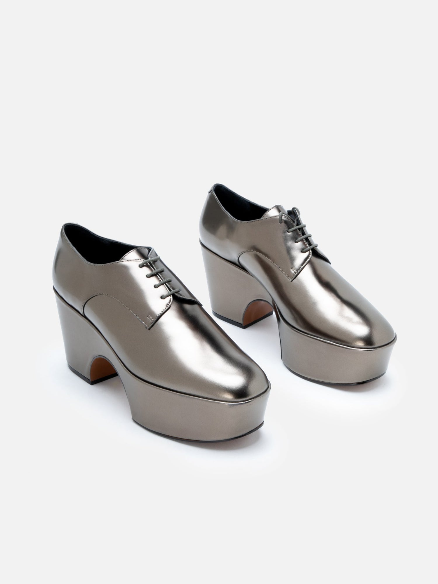 DERBIES - NELA, gloss metallic gobi - 3606064063820 - Clergerie Paris - Europe