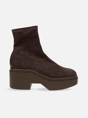 ANKLE BOOTS - NELLE, suede stretch brown - 3606064094107 - Clergerie Paris - Europe