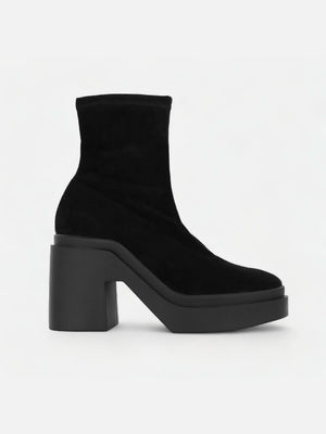 ANKLE BOOTS - NINA, suede stretch black - 3606064093186 - Clergerie Paris - Europe