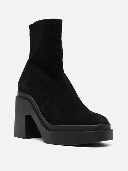 ANKLE BOOTS - NINA, suede stretch black - 3606064093186 - Clergerie Paris - Europe