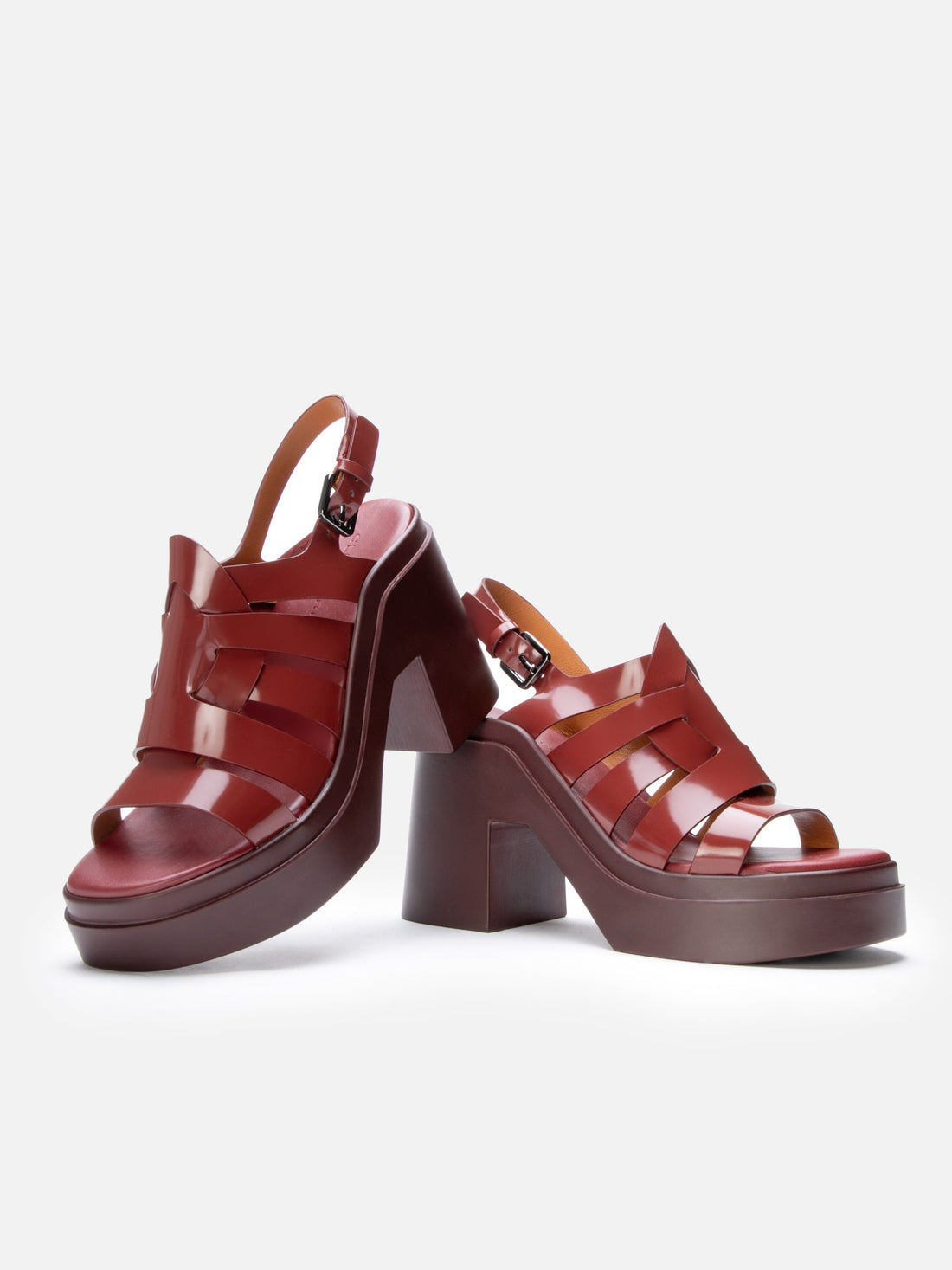 SANDALS - NINDY, gloss garnet - 3606064061413 - Clergerie Paris - Europe