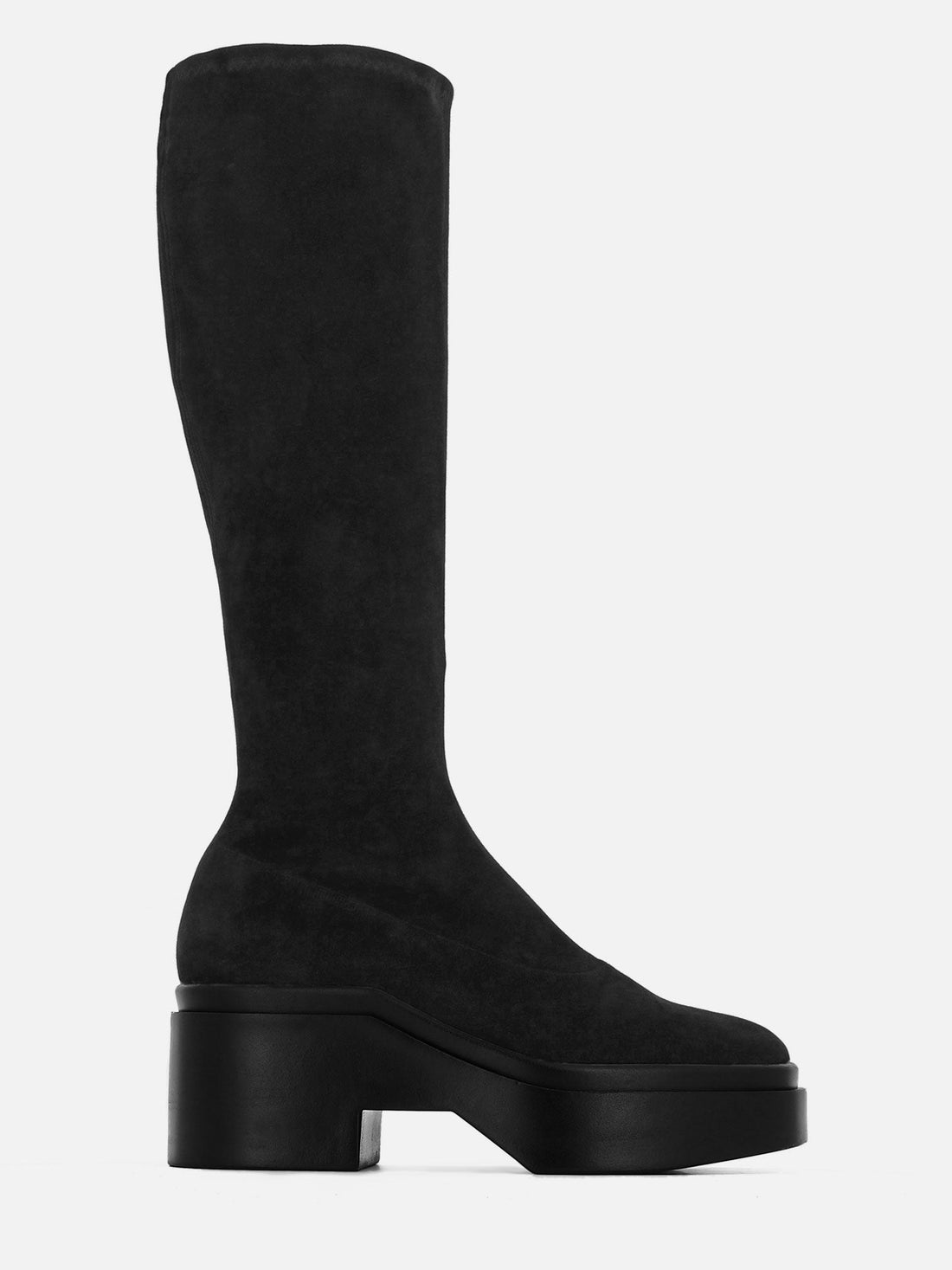 HIGH BOOTS - NOVA, suede stretch black - 3606064094442 - Clergerie Paris - Europe