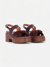 SANDALS - NOVIA sandals, suede brown - 3606063983204 - Clergerie Paris - Europe