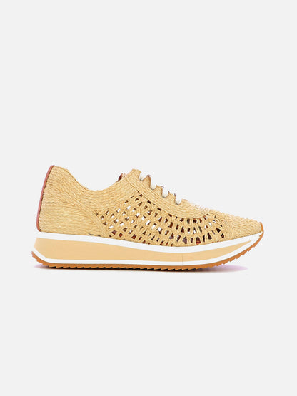 SNEAKERS - OZAN sneakers, braided fibers beige - 3606064005172 - Clergerie Paris - Europe