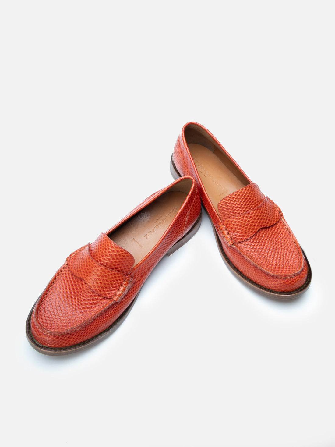 LOAFERS - RENA, snake - effect spice - 3606064069211 - Clergerie Paris - Europe