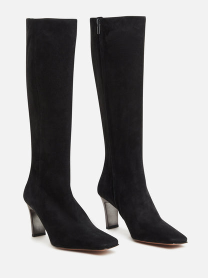 HIGH BOOTS - STEPHY, suede black - 3606064073119 - Clergerie Paris - Europe