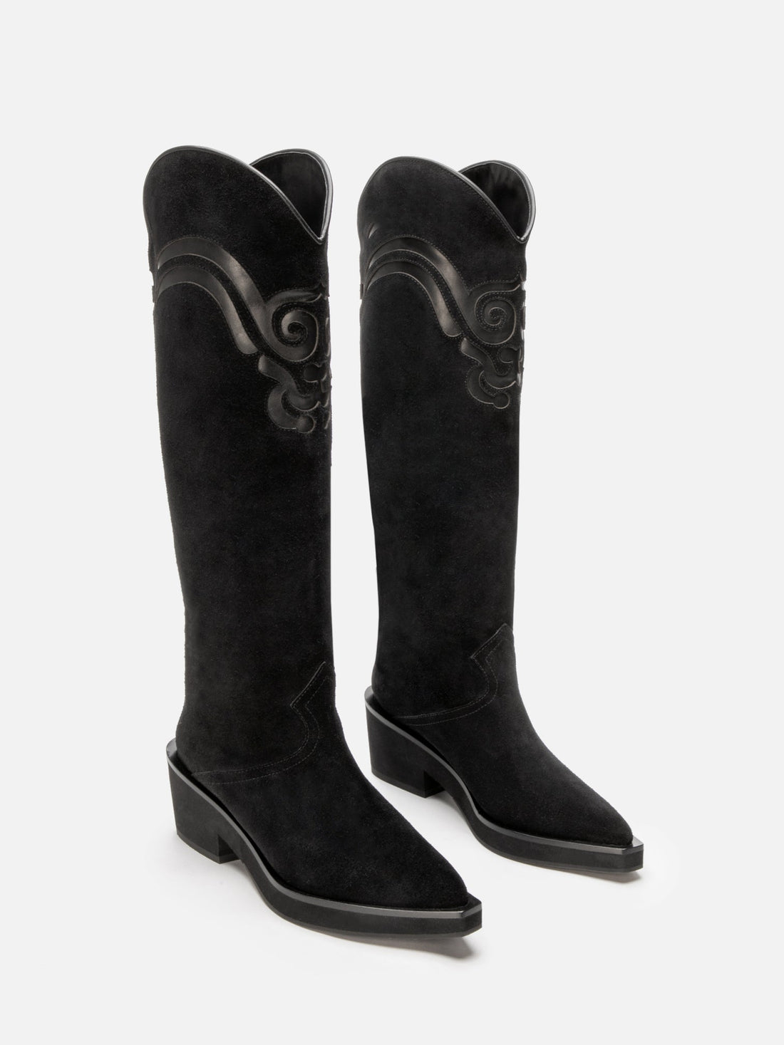 HIGH BOOTS - TERENS, suede black - 3606064072068 - Clergerie Paris - Europe