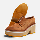 DERBIES - ANJA DERBIES, RUST CALFSKIN - 3606063253550 - Clergerie Paris - Europe