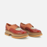 DERBIES - Briya Derbies, Longan Brown Croco Calfskin - 3606063500722 - Clergerie Paris - Europe