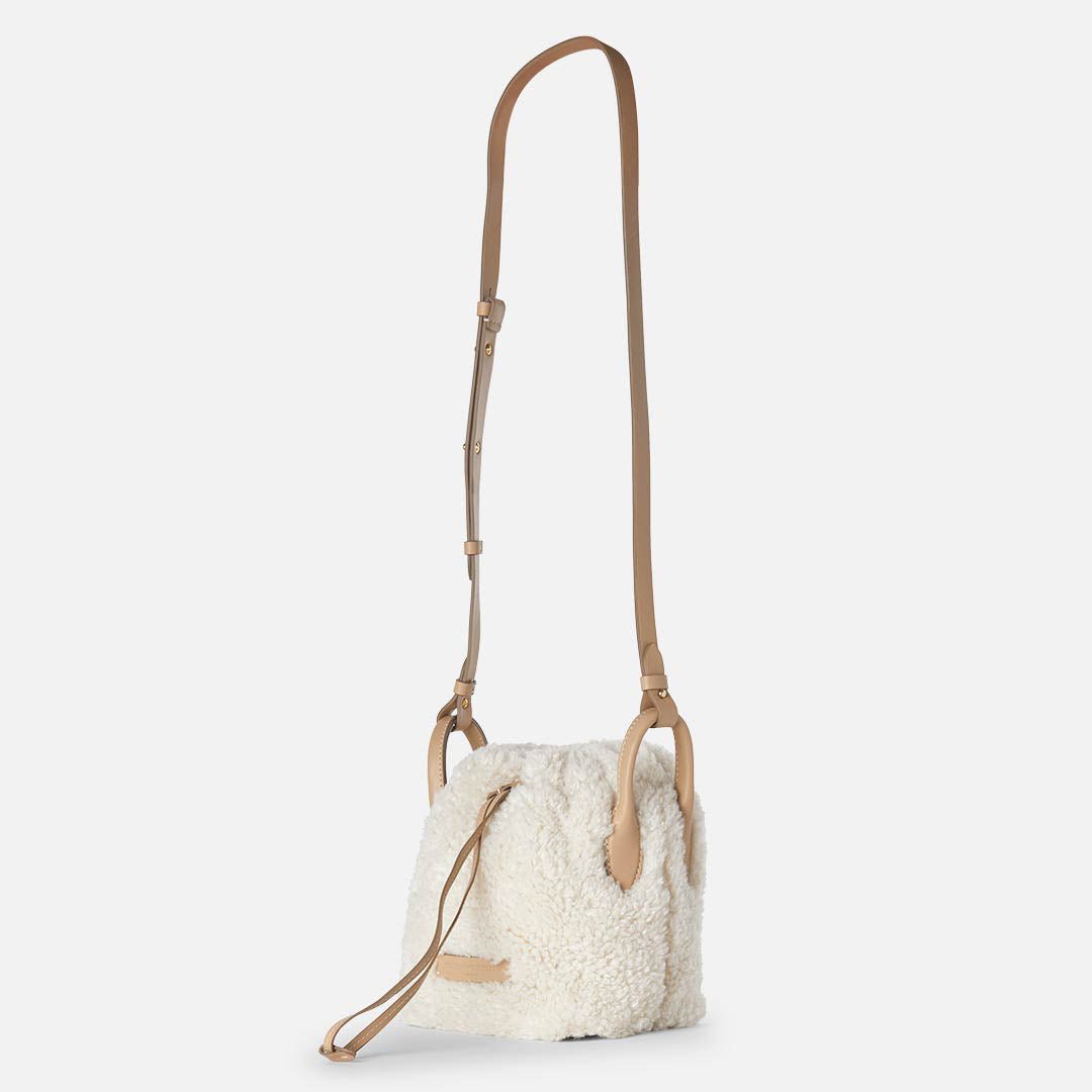 Rothy's - The Mini Zip Bucket in Neutral/White