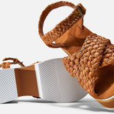 SANDALS - CHRISSY SANDALS, RESIN YELLOW RAFFIA - 3606062900462 - Clergerie Paris - Europe