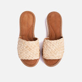 MULES - FLEURINE MULES, NATURAL RAFFIA - 3606062932111 - Clergerie Paris - Europe